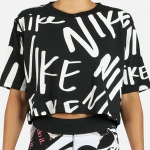 Nike Graphic Logo Mash Crop Top